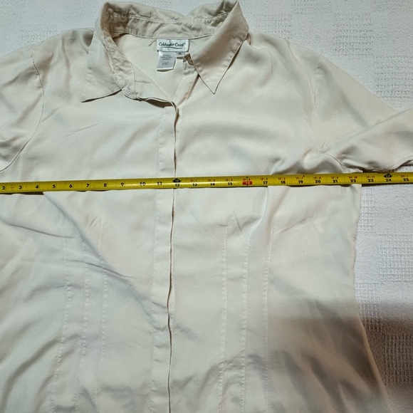 Coldwater Creek Cream Button Down Shirt Size XL - Picture 5 of 8